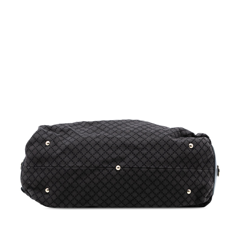 Diamante Canvas Bridle Satchel - Image 3