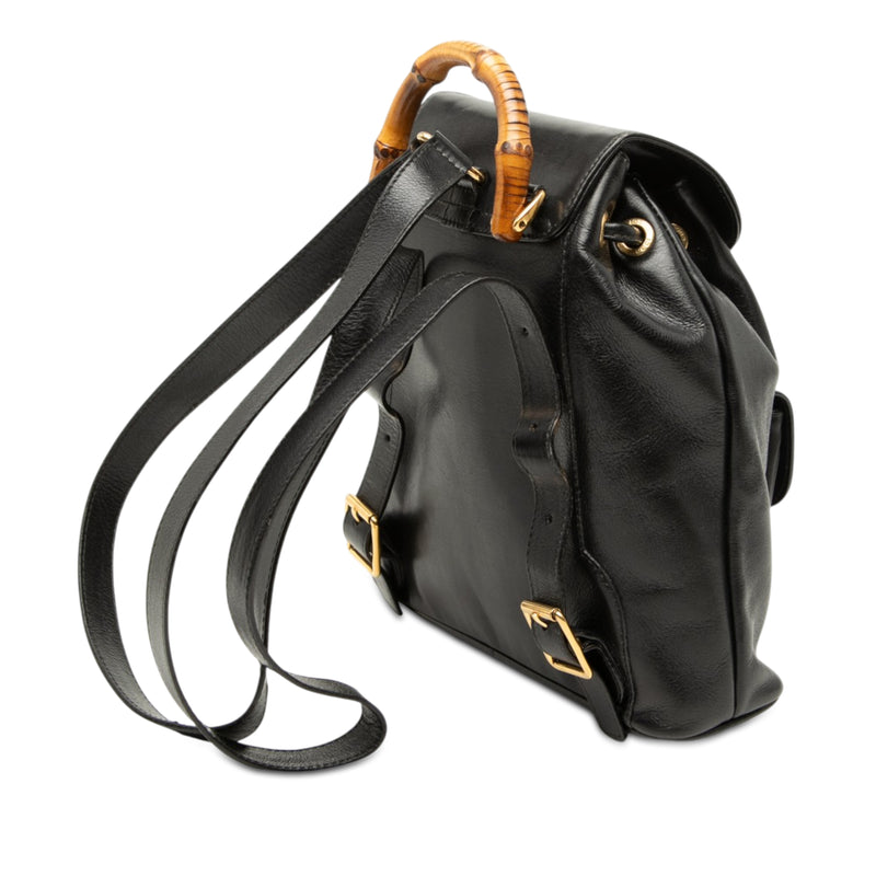 Calfskin Bamboo Drawstring Backpack - Image 2