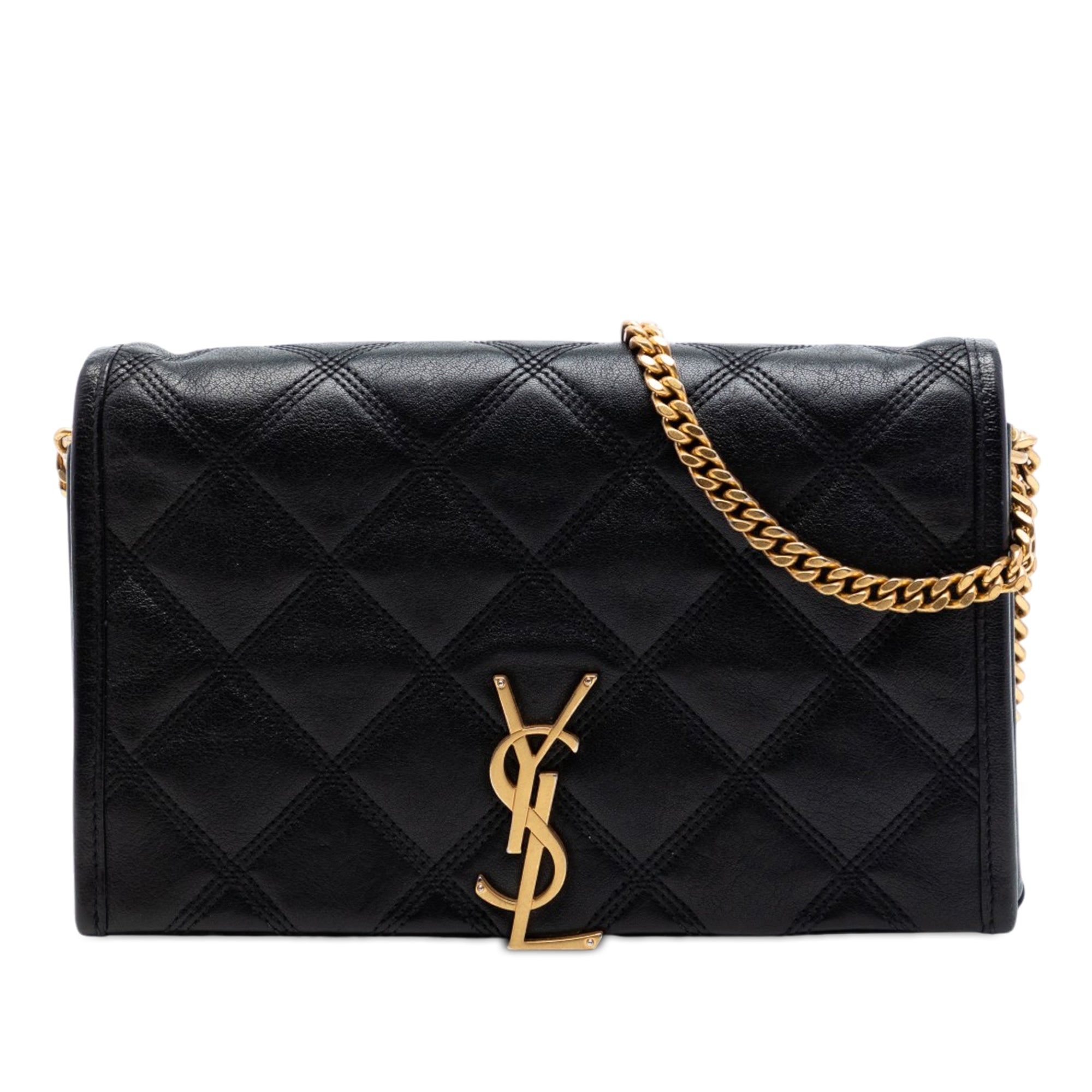 Quilted Diamond Lambskin Becky Wallet on Chain - Image 1