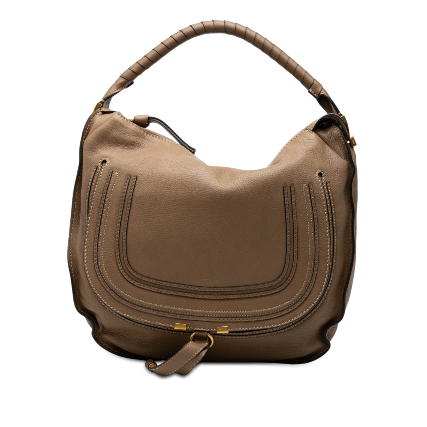 Large Pebbled Calfskin Marcie Hobo - Image 1