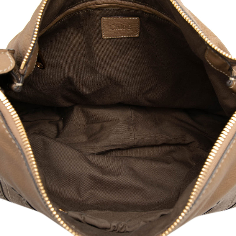 Large Pebbled Calfskin Marcie Hobo - Image 4