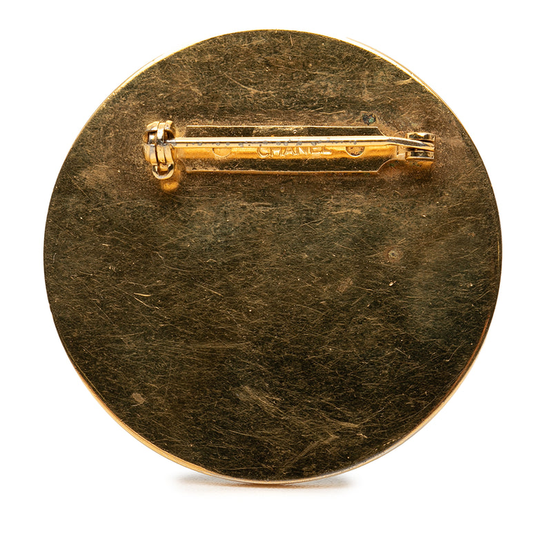 CC Gold Plated Enamel 31 Rue Cambon Brooch - Image 2
