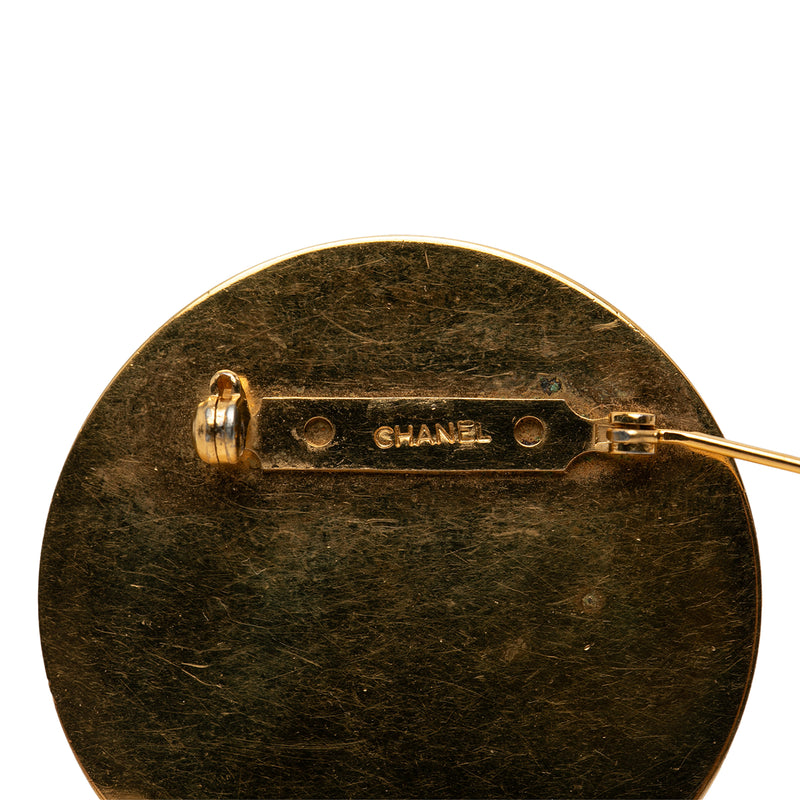 CC Gold Plated Enamel 31 Rue Cambon Brooch - Image 3