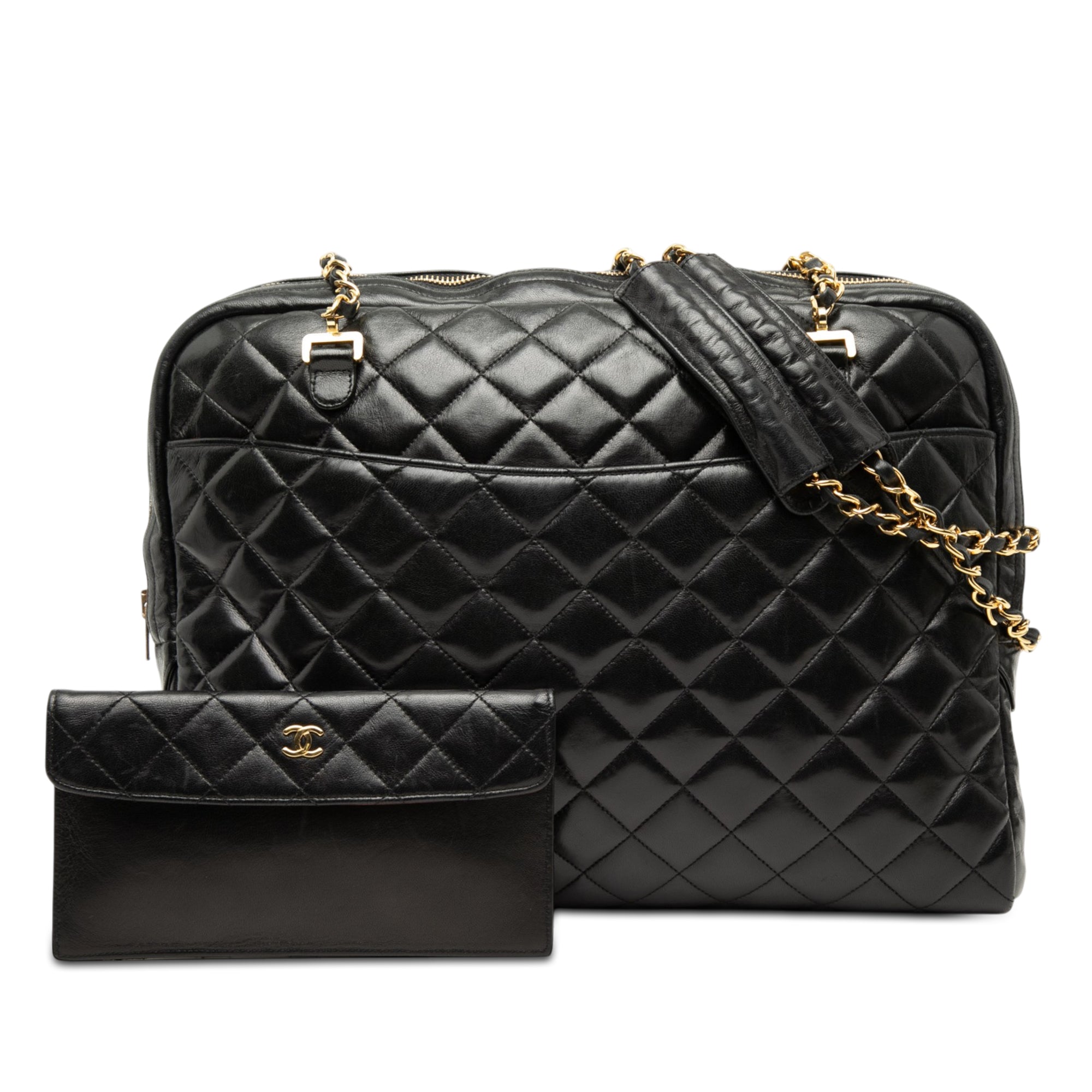 Quilted Lambskin Chain Shoulder Bag - Image 8