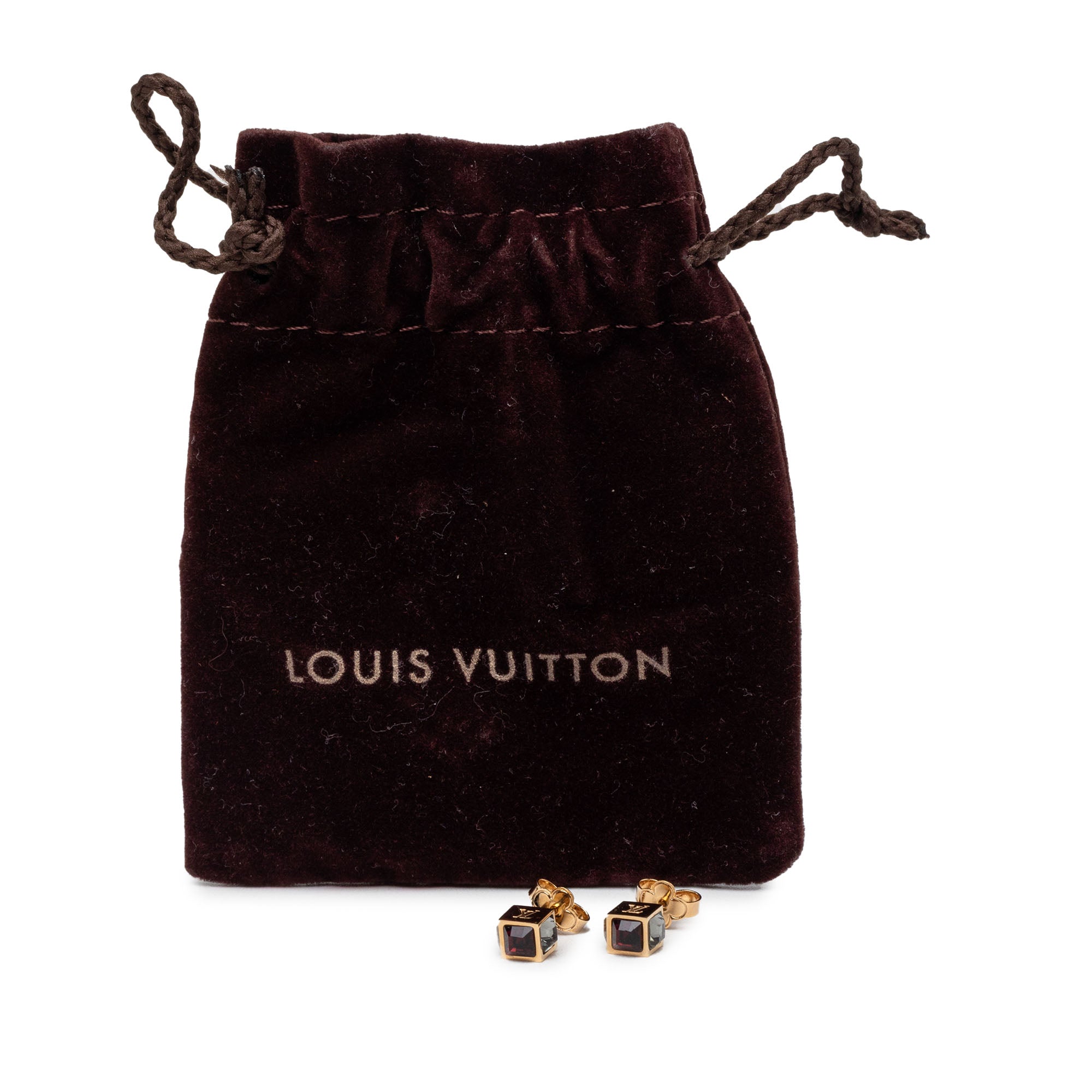 Gold Plated Strass Gamble Push Back Earrings - Image 10