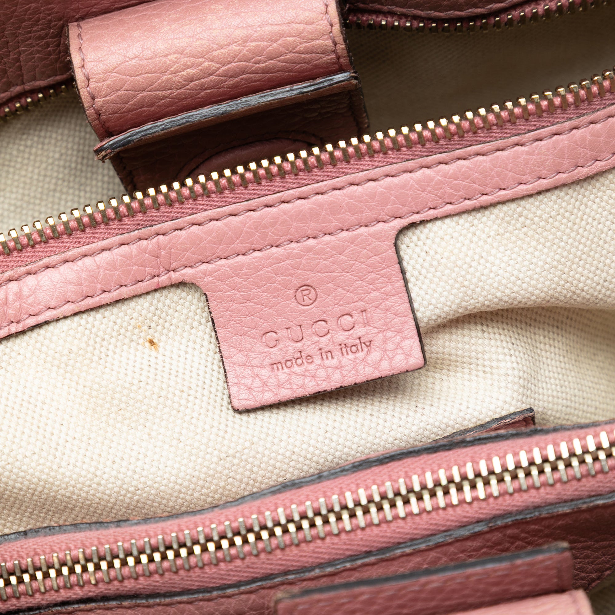 Medium Bicolor Calfskin Bamboo Shopper Satchel - Image 5
