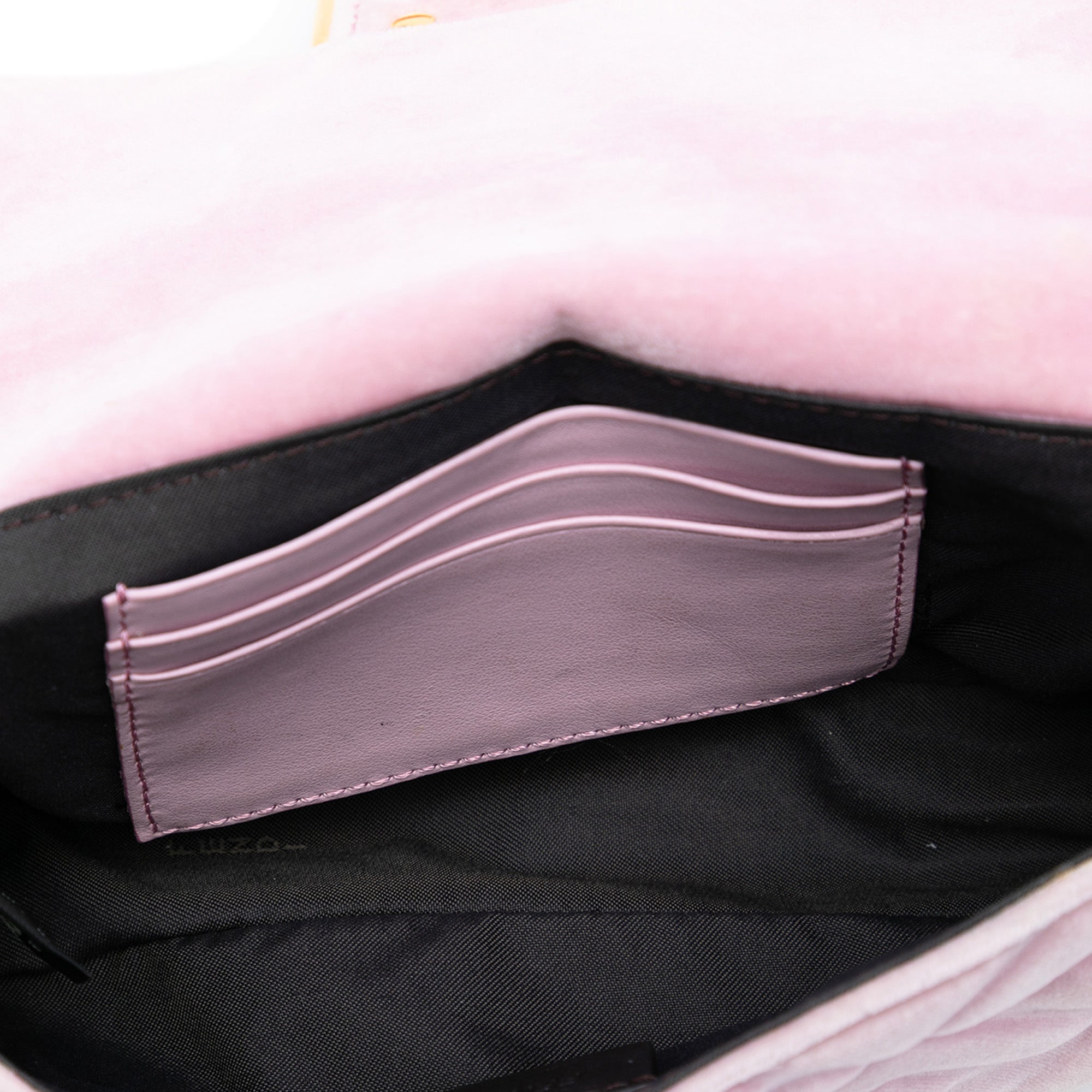Mini Zucca Embossed Velvet Baguette Satchel - Image 4