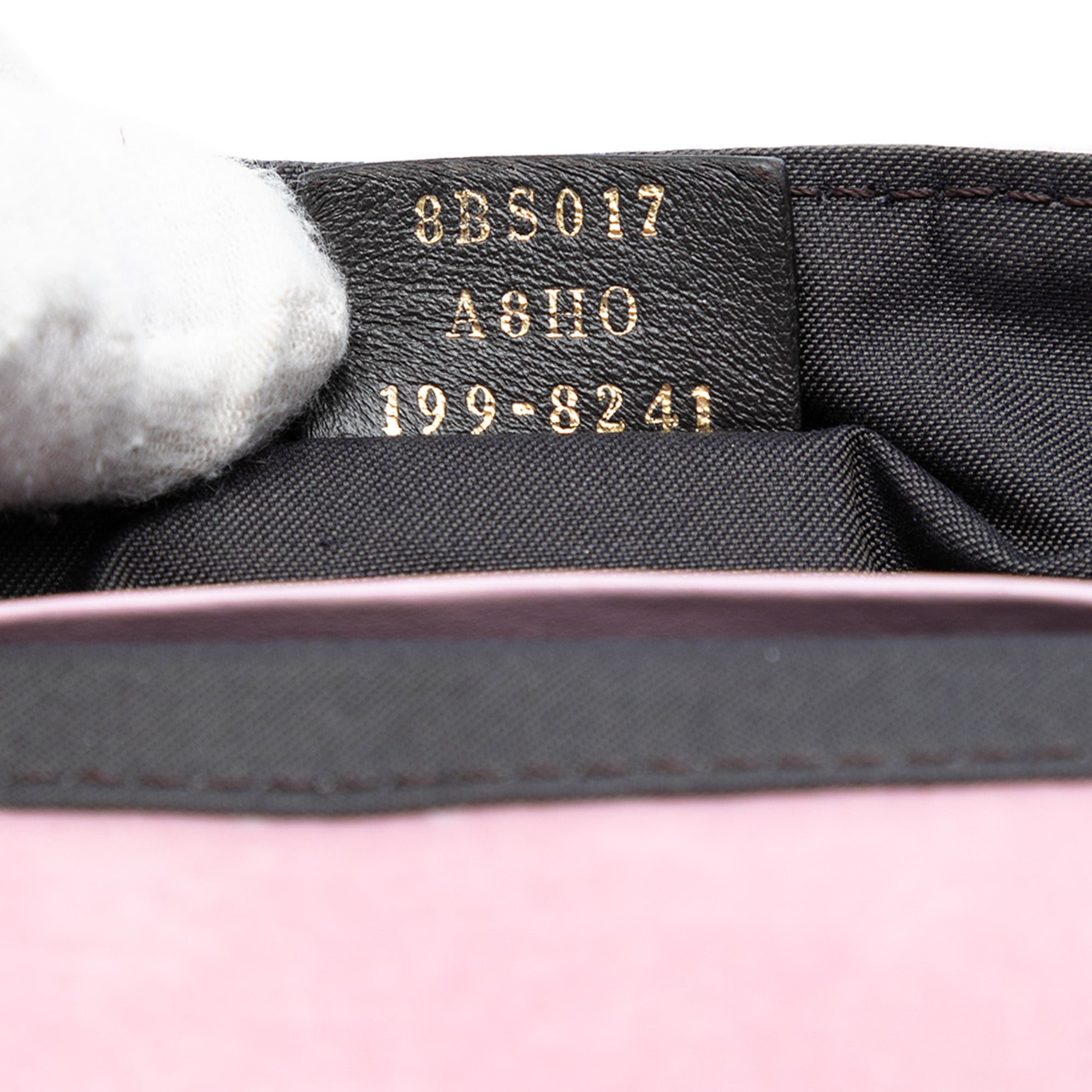 Mini Zucca Embossed Velvet Baguette Satchel - Image 6