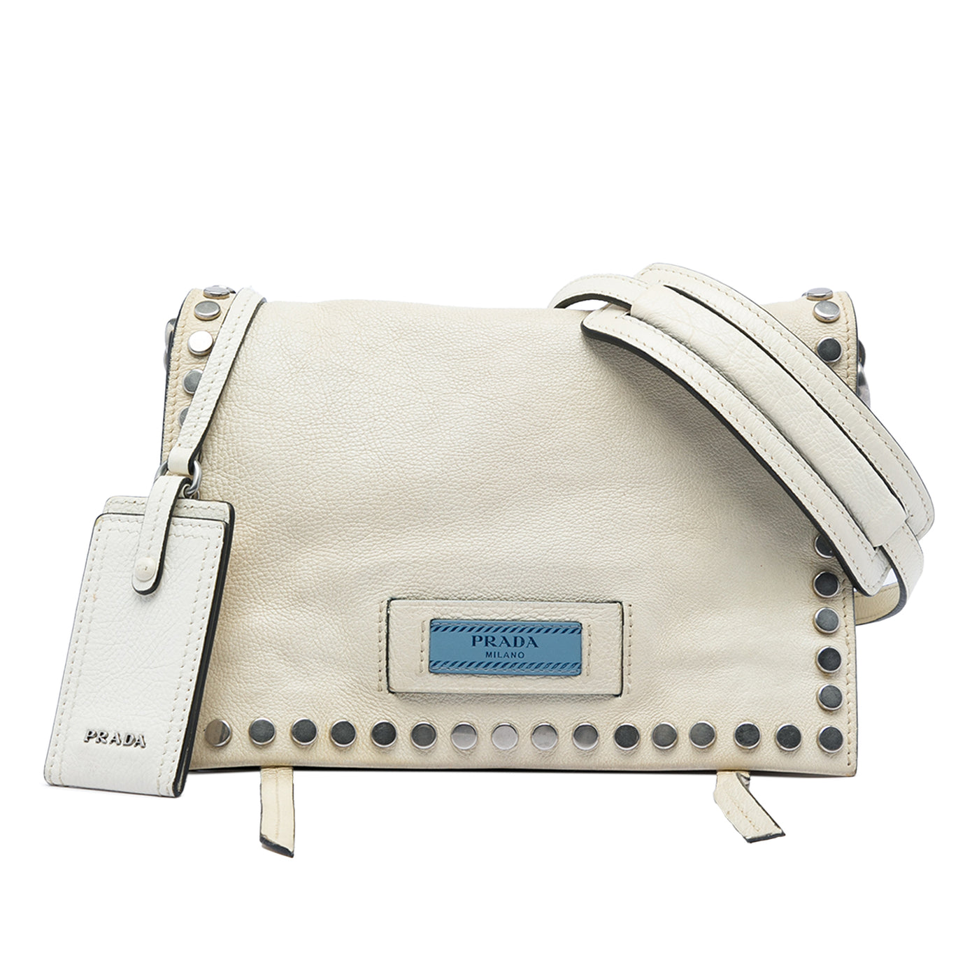 Glace Calfskin Studded Etiquette Flap - Image 1