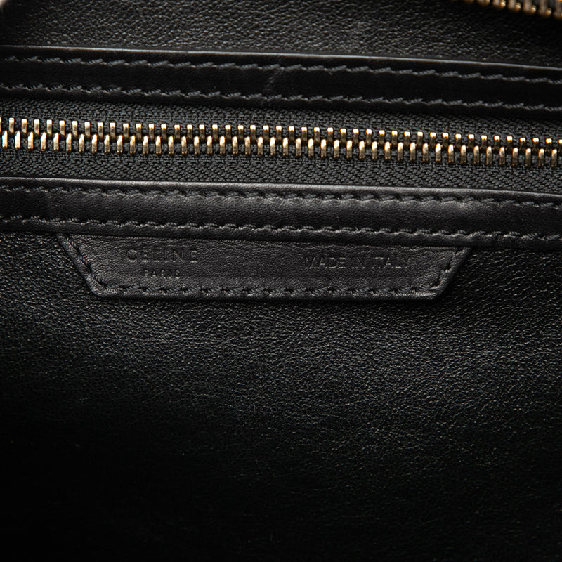 Mini Bicolor Canvas and Leather Luggage Tote - Image 5