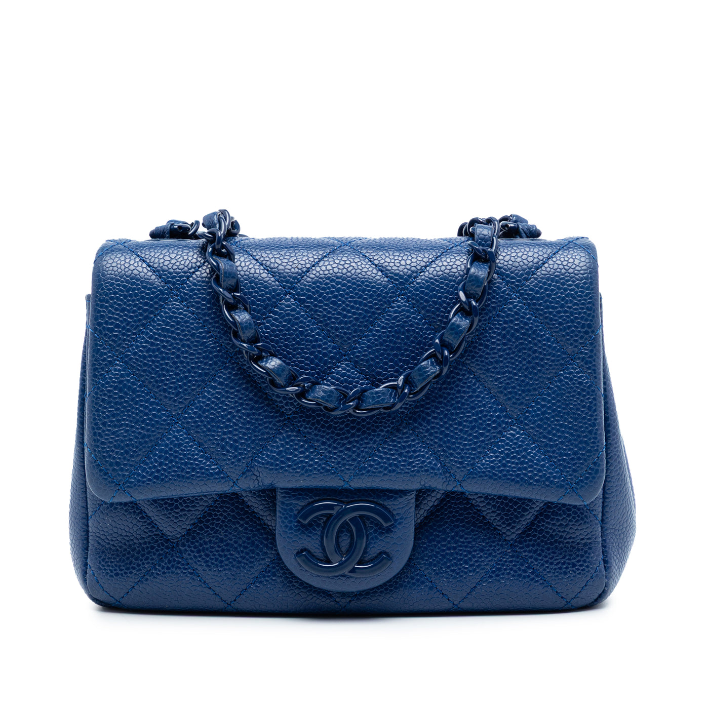 Mini Square Quilted Caviar CC Incognito Single Flap - Image 1