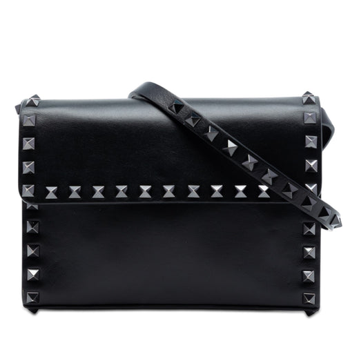 Small Vitello Monochrome Rockstud Flap Crossbody - Image 1