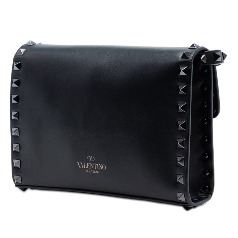 Small Vitello Monochrome Rockstud Flap Crossbody - Image 2