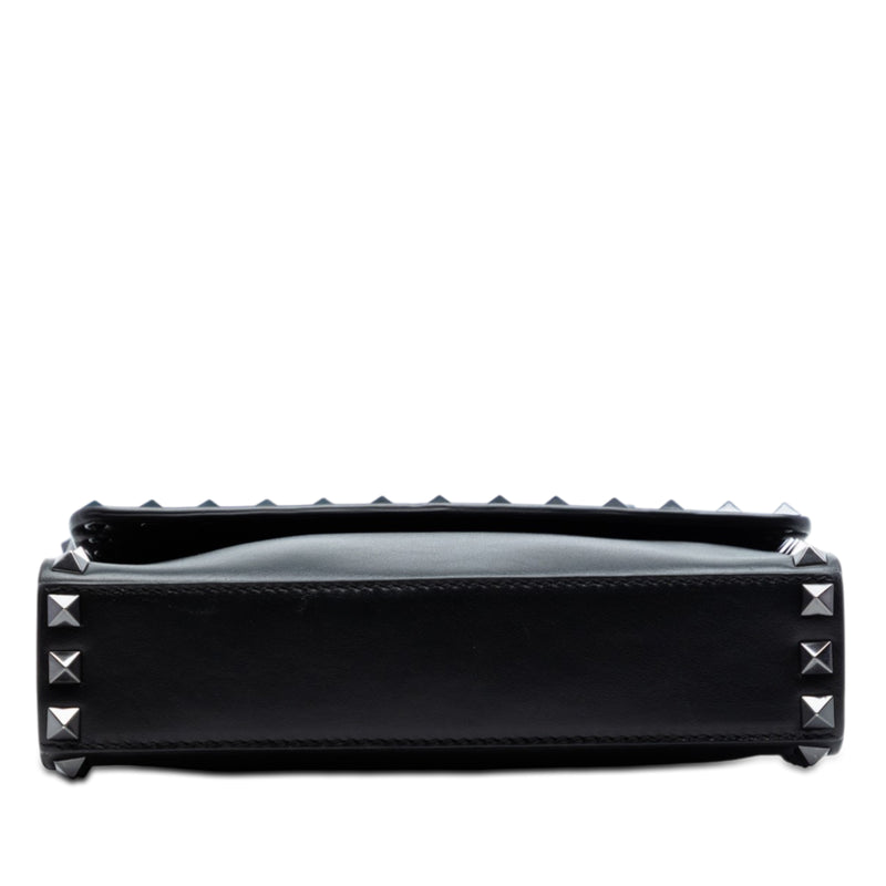 Small Vitello Monochrome Rockstud Flap Crossbody - Image 3