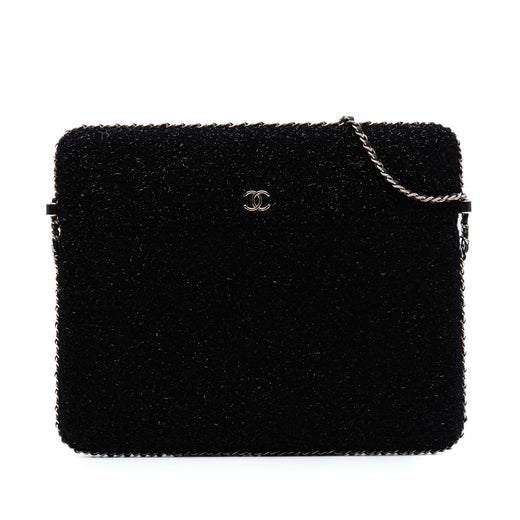 CC Tweed Chain Around Tablet Holder Crossbody - Image 1