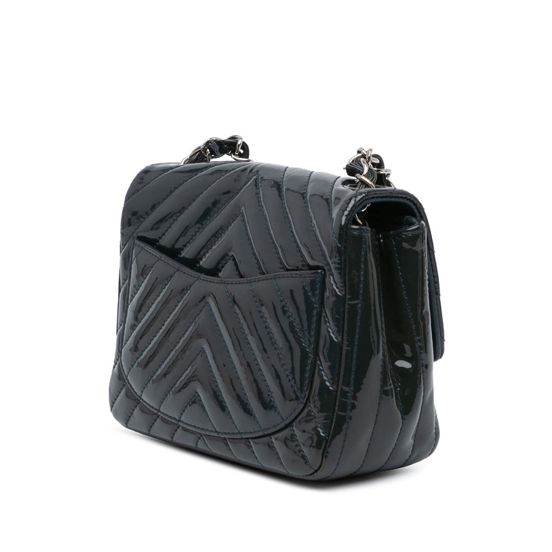 Mini Square Classic Chevron Patent Single Flap - Image 2