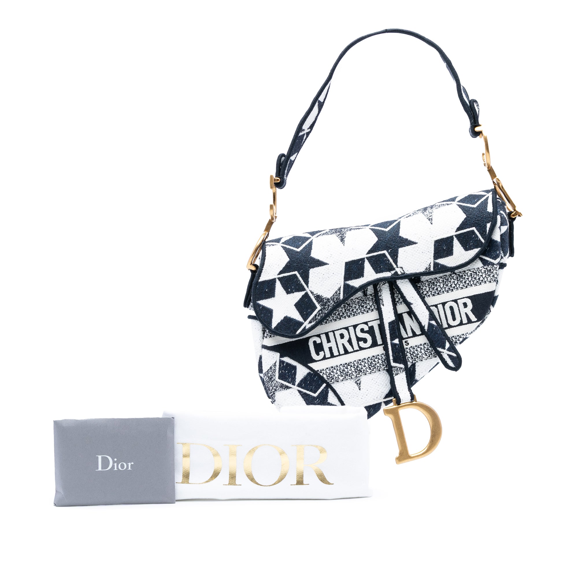 Embroidered Canvas Stars Saddle Bag - Image 8
