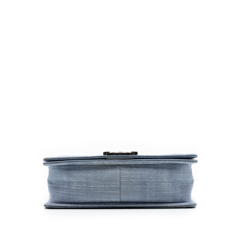 Old Medium Chevron Denim Boy Flap - Image 3