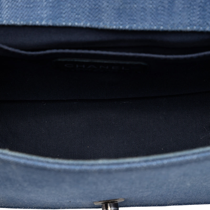Old Medium Chevron Denim Boy Flap - Image 4