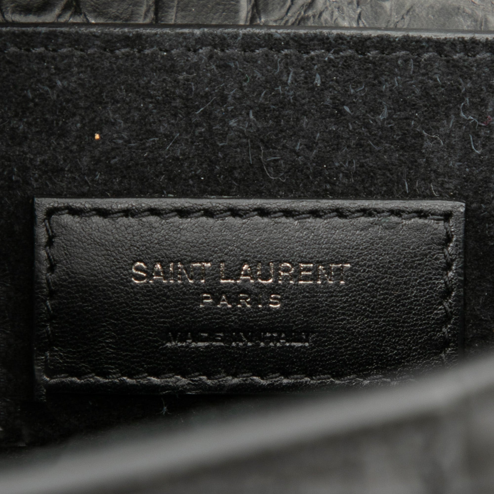 Medium Croc Embossed Leather Charlotte Messenger Bag - Image 5