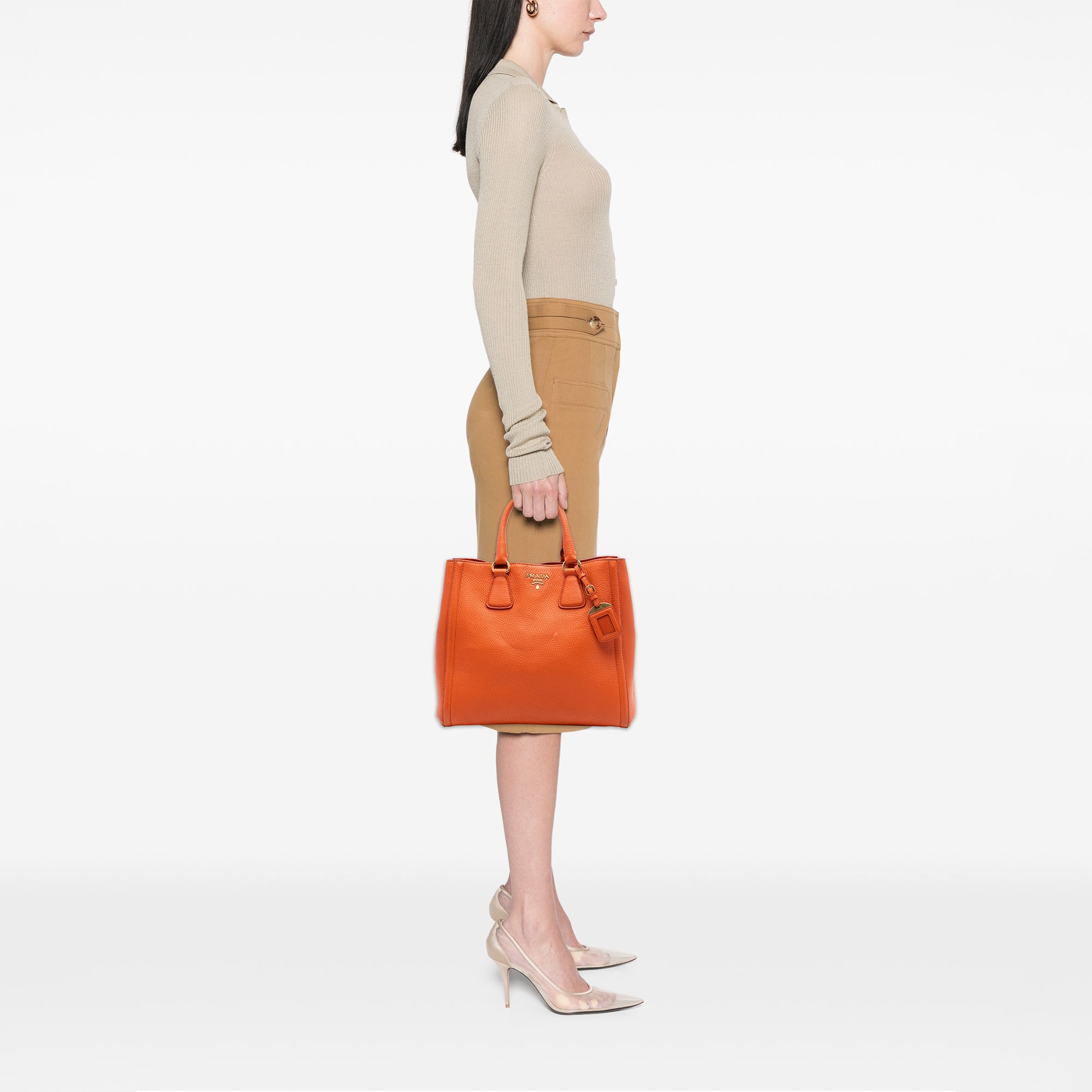 Vitello Daino Open Convertible Tote - Image 6