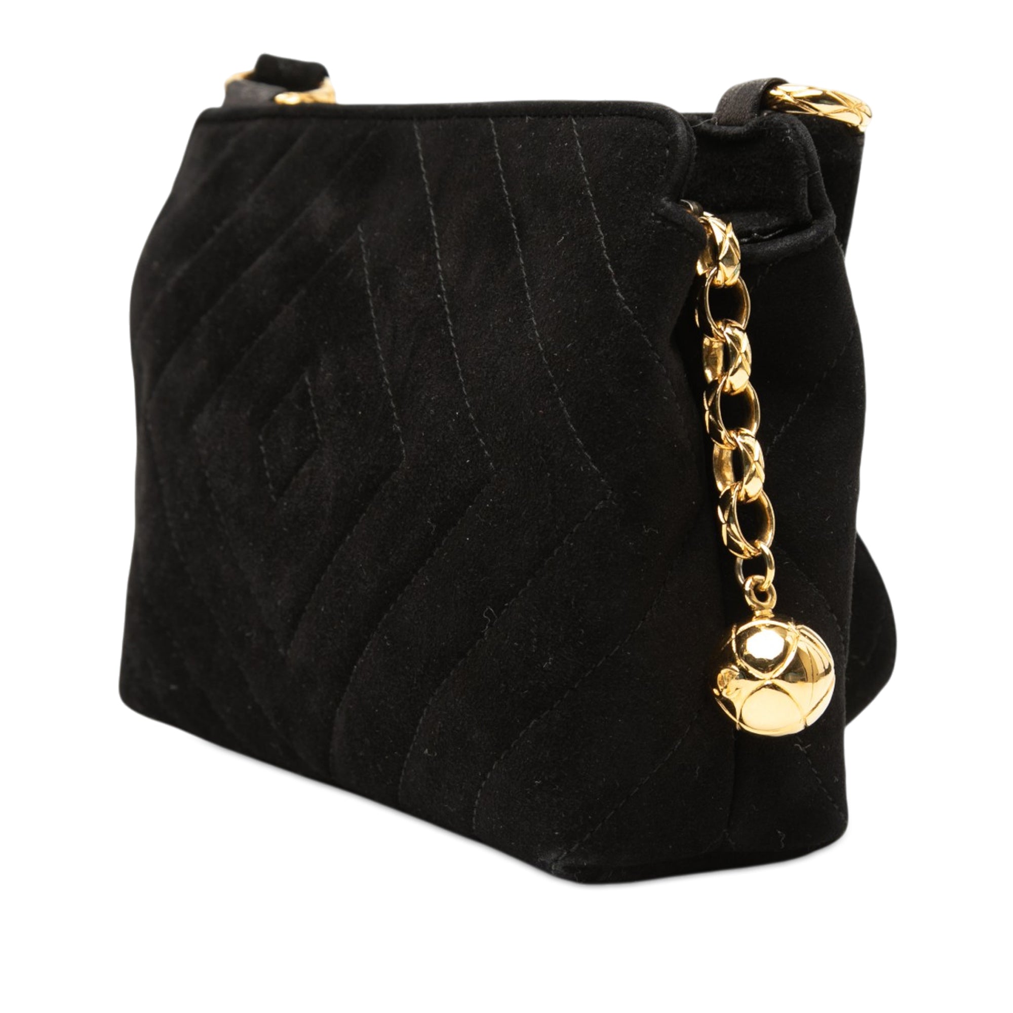 CC Diamond Quilted Suede Crossbody - Image 2