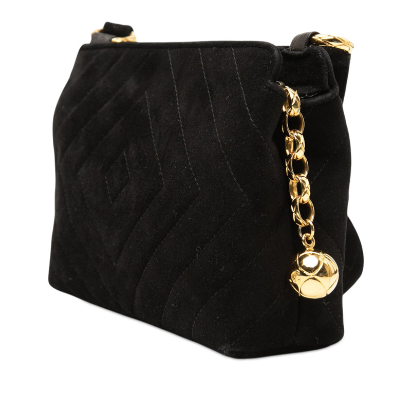 CC Diamond Quilted Suede Crossbody - Image 2