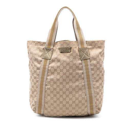 GG Canvas Web Tote - Image 1