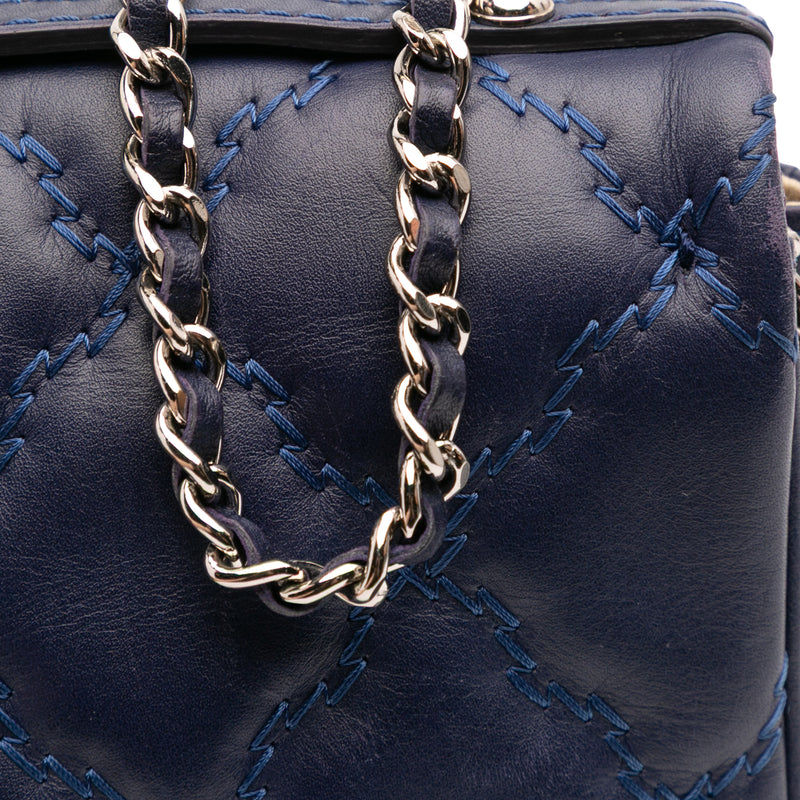 Mini Lambskin Double Stitch Hamptons Flap - Image 6