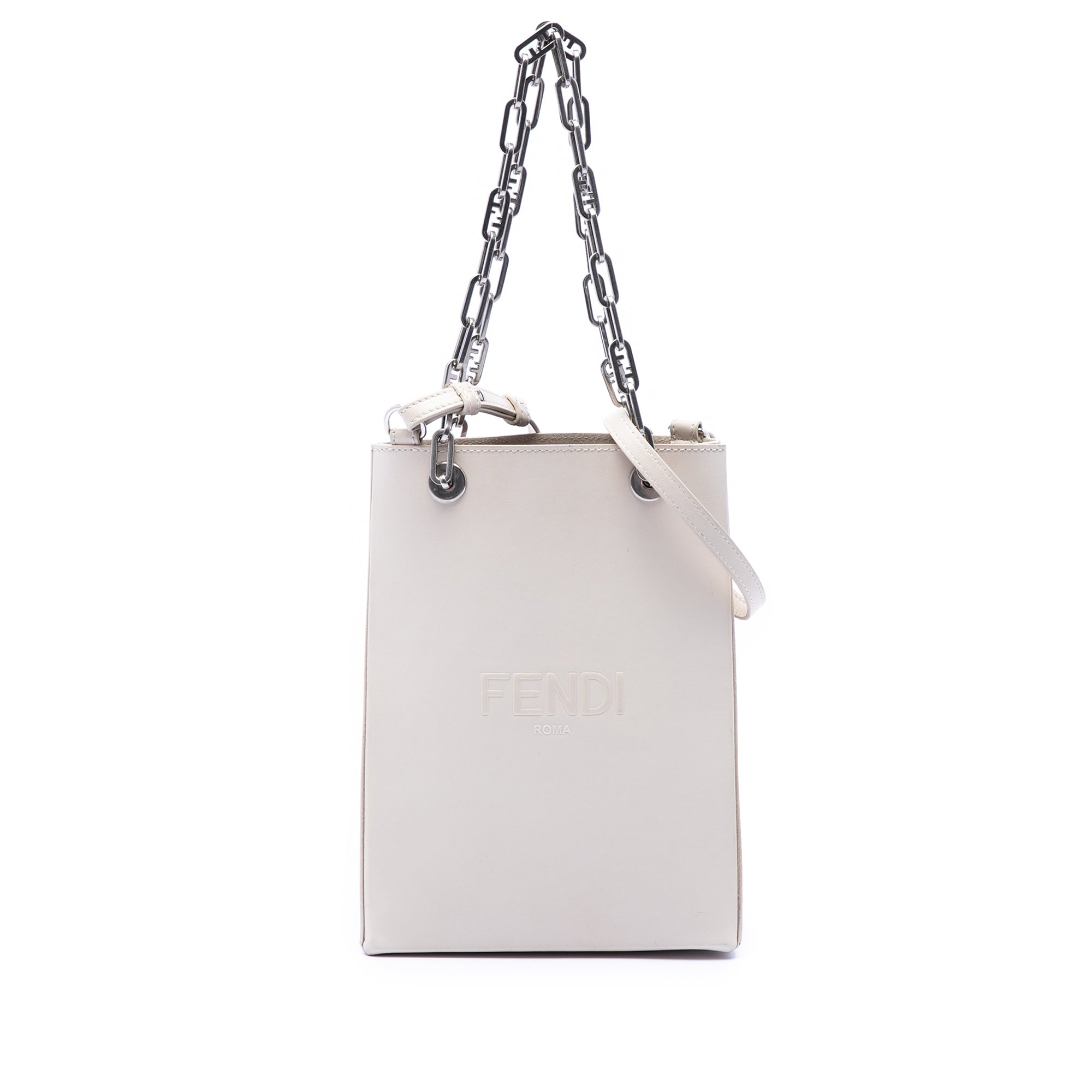 Small Leather Shopping Tote - Image 1