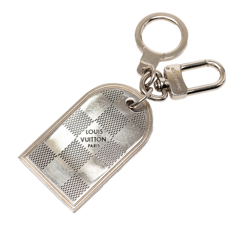 Brass Damier Porte Cles Address Bag Charm and Key Holder - Image 2