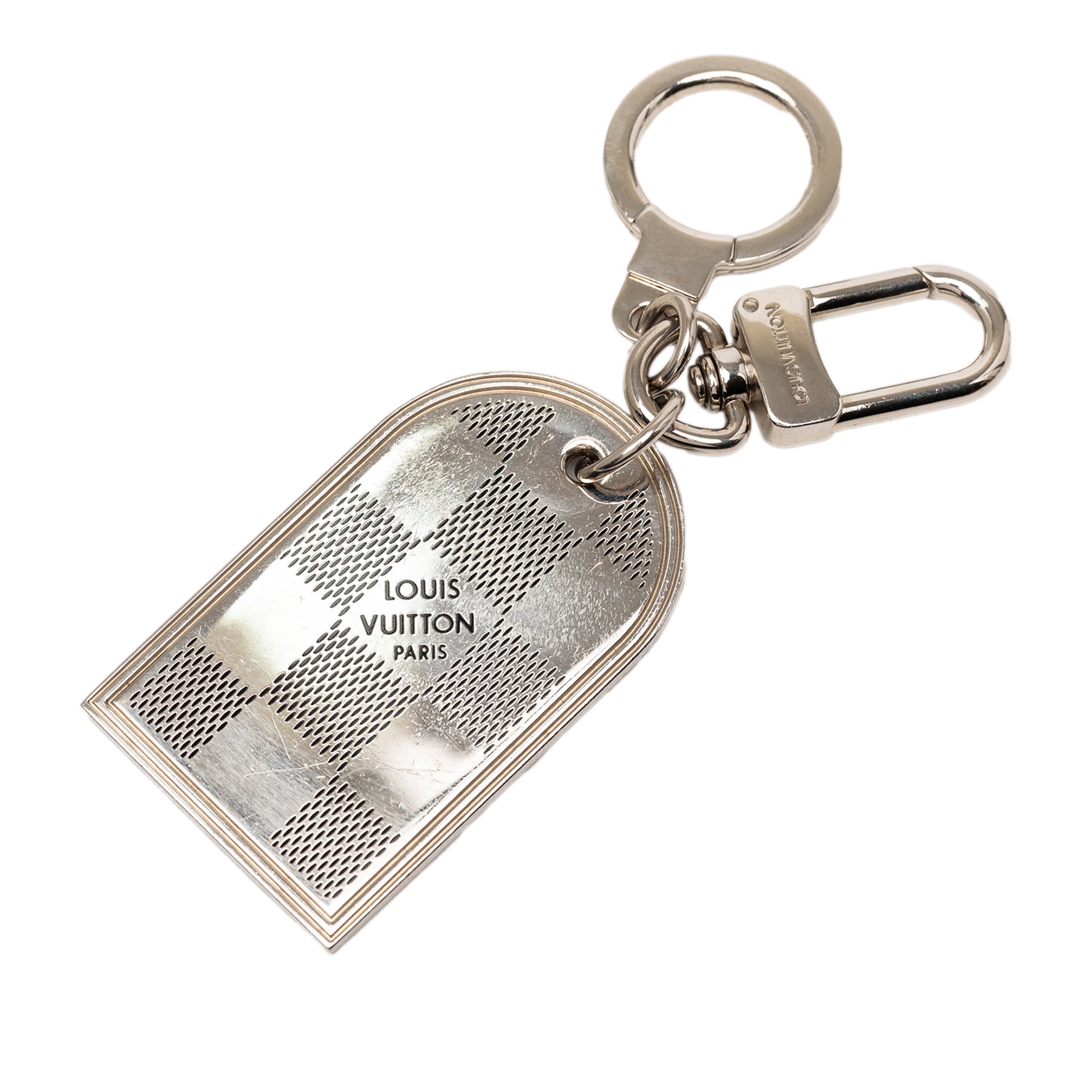 Brass Damier Porte Cles Address Bag Charm and Key Holder - Image 2