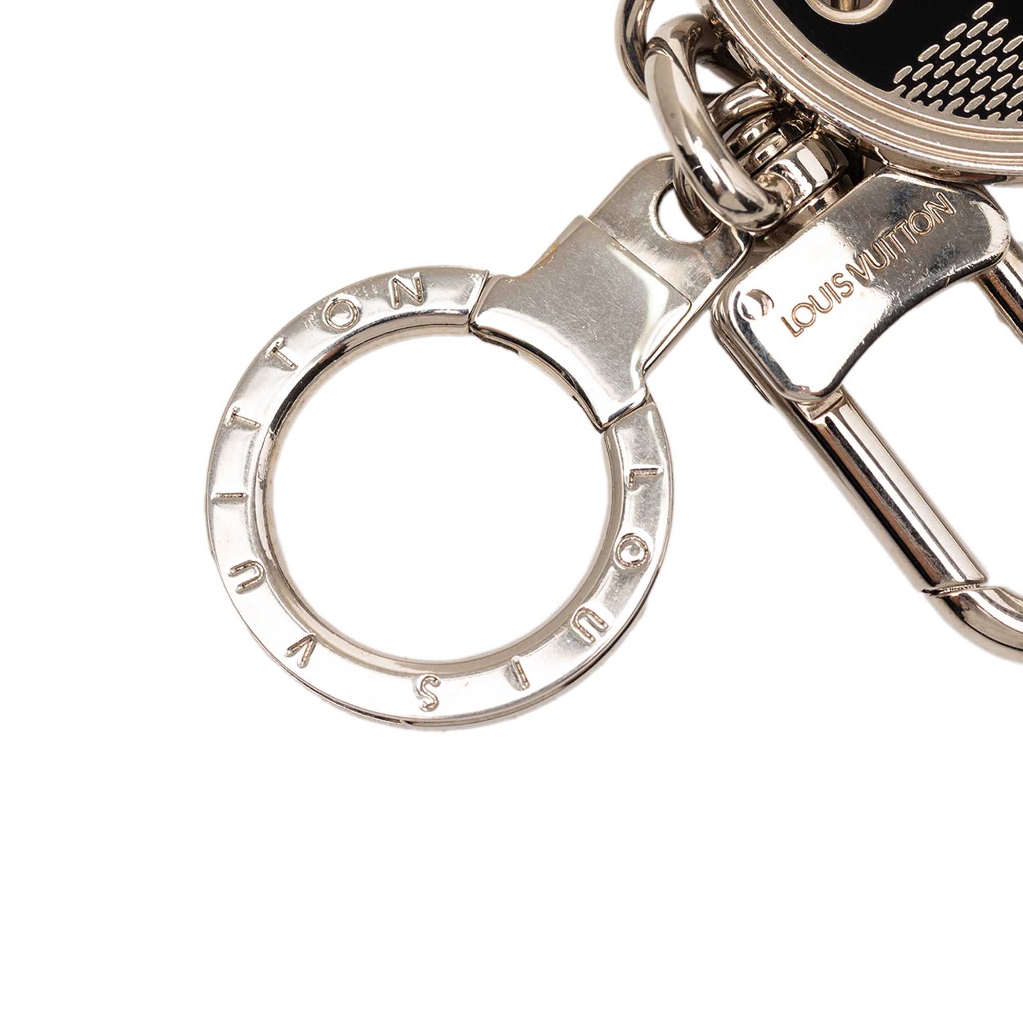 Brass Damier Porte Cles Address Bag Charm and Key Holder - Image 3