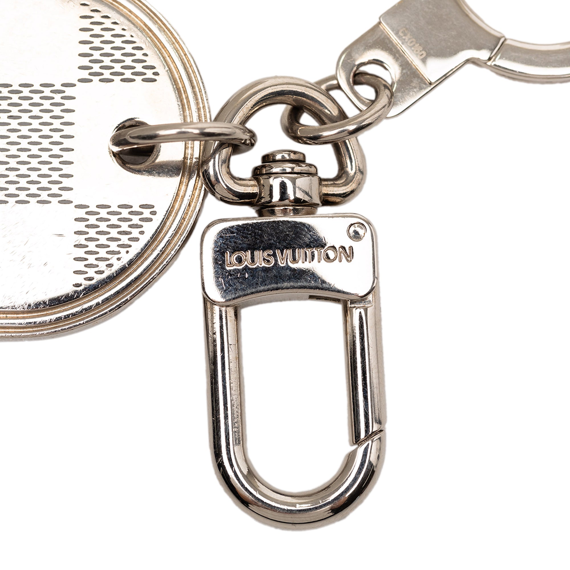 Brass Damier Porte Cles Address Bag Charm and Key Holder - Image 4
