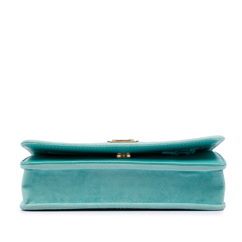 Quilted Velvet Boy Wallet On Chain - Image 3