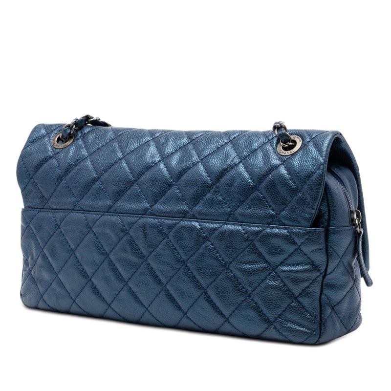 Jumbo Quilted Iridescent Caviar Easy Flap - Image 2
