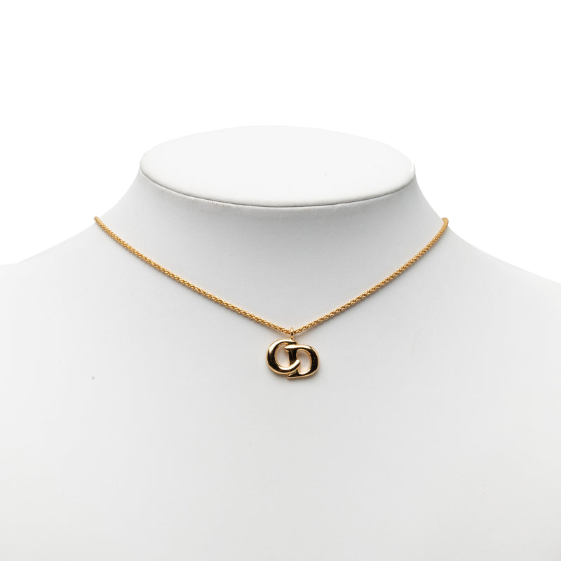 Gold Plated CD Logo Pendant Necklace - Image 6
