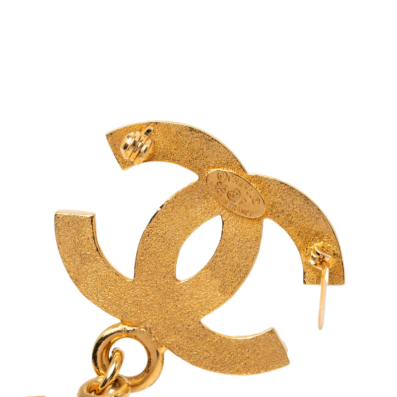 CC Gold Plated Medallion Drop Pin Brooch - Image 3