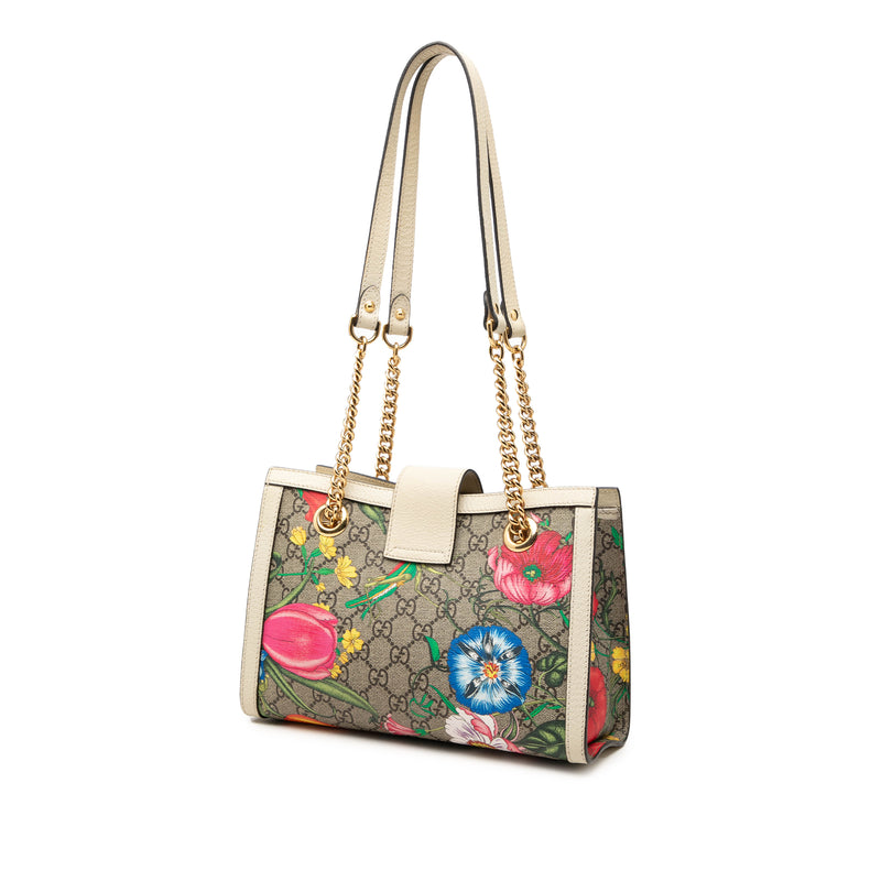 Small GG Supreme Flora Padlock Tote - Image 2
