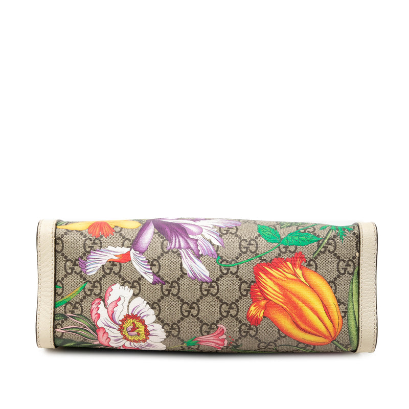 Small GG Supreme Flora Padlock Tote - Image 3