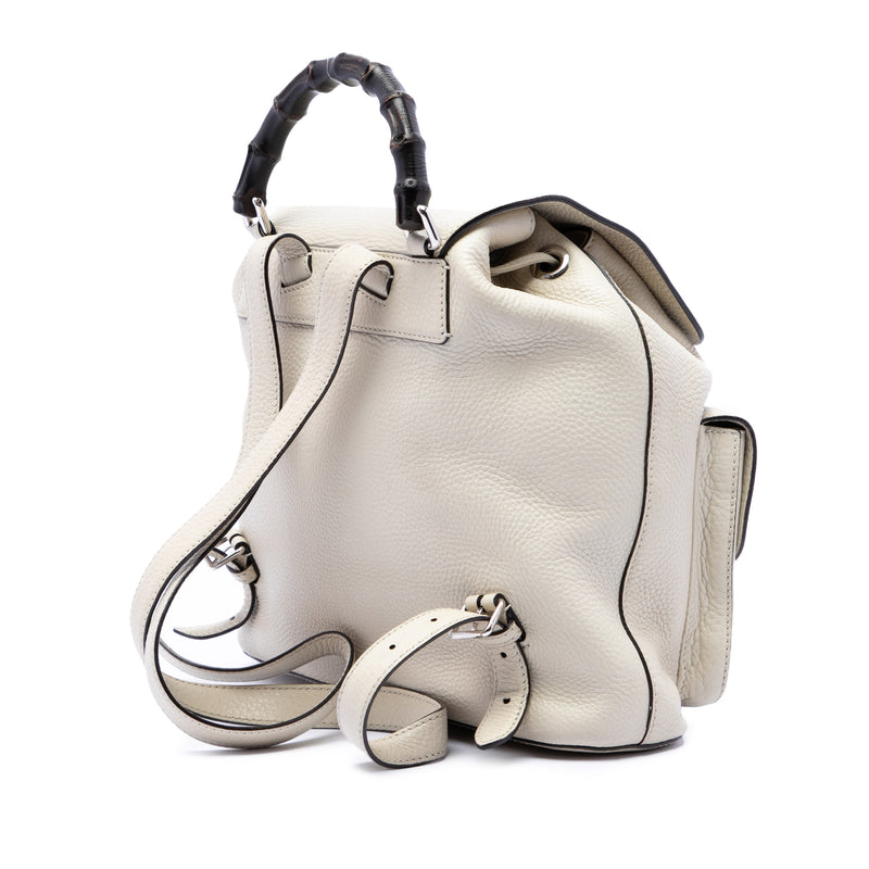 Grained Calfskin Bamboo Tassel Backpack - Image 2