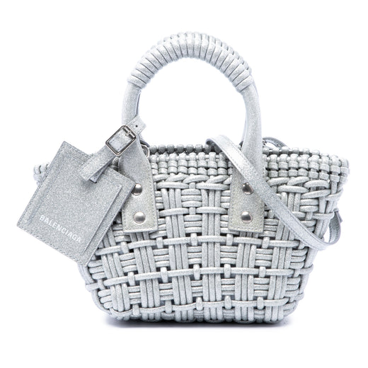 Metallic Faux Leather Bistro Basket Bag XXS - Image 1
