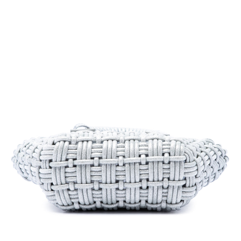 Metallic Faux Leather Bistro Basket Bag XXS - Image 3