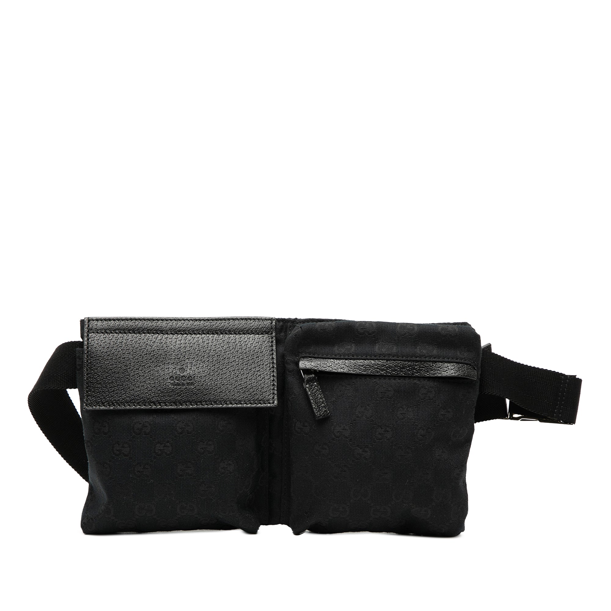 GG Canvas Double Pocket Belt Bag - Image 1