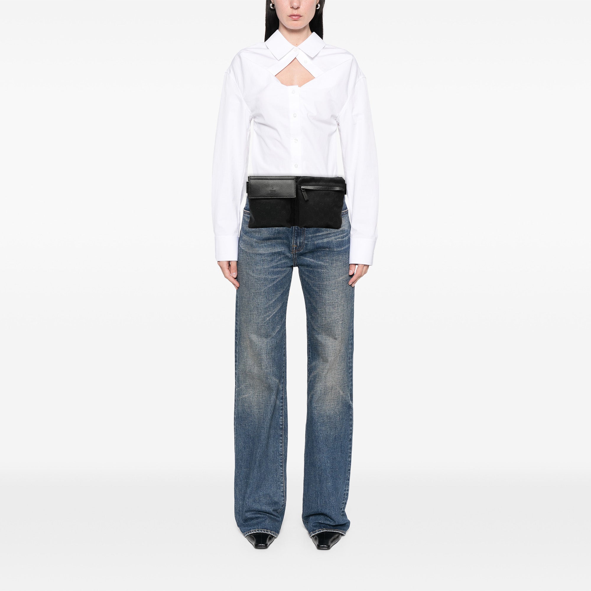 GG Canvas Double Pocket Belt Bag - Image 7