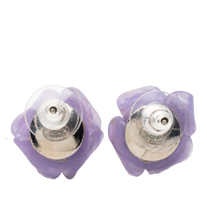Resin Camellia Earrings - Image 2