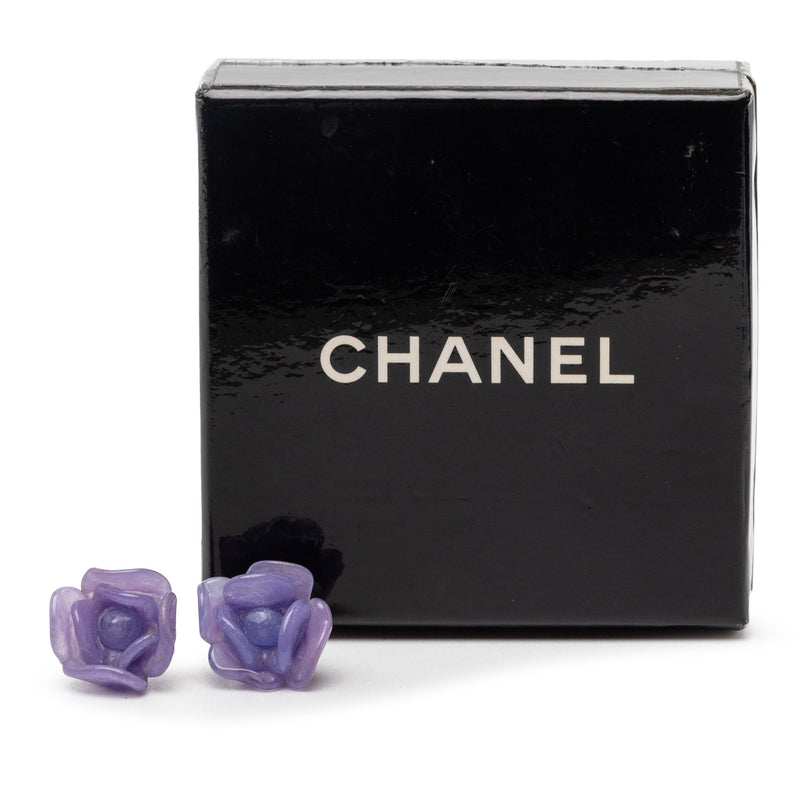 Resin Camellia Earrings - Image 4