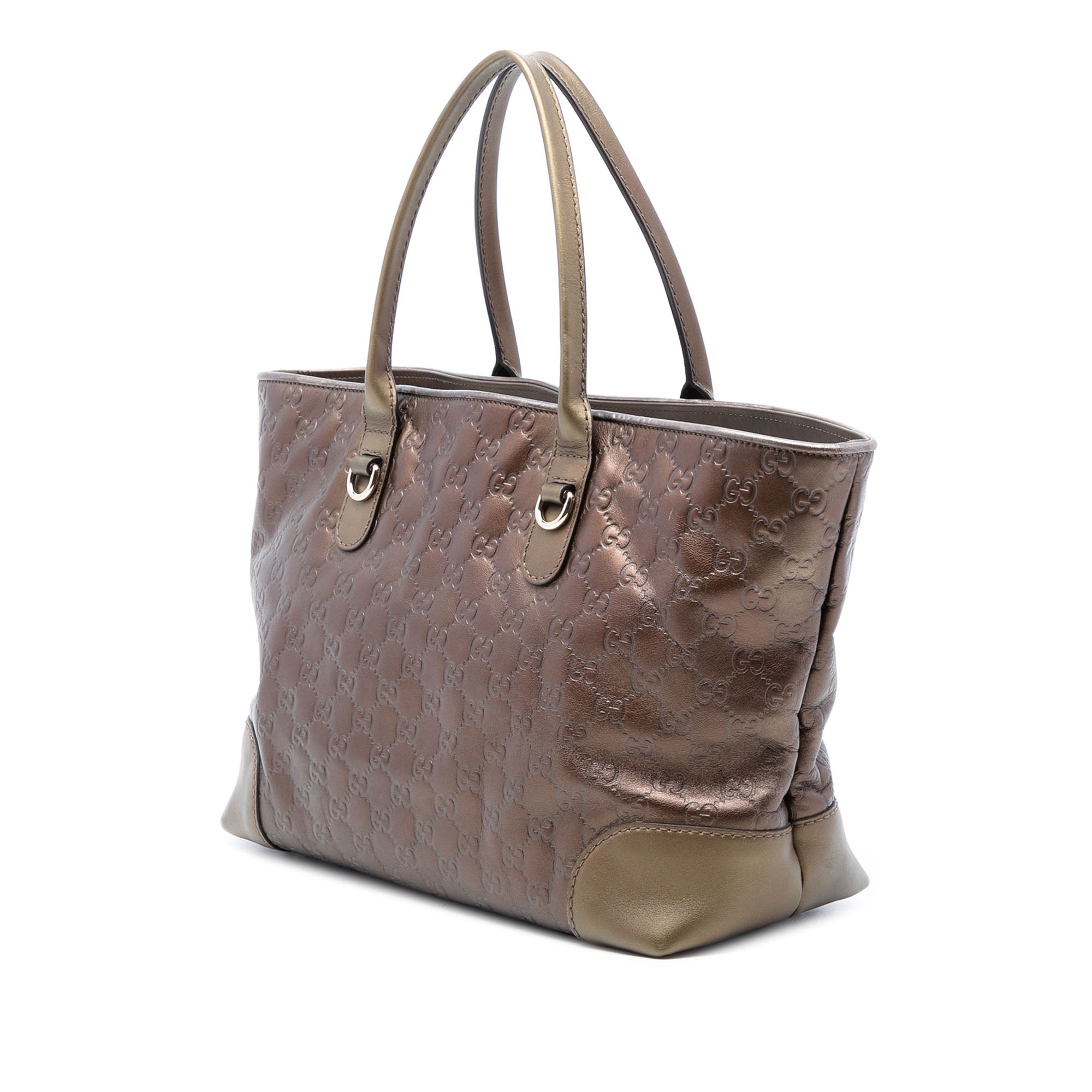 Metallic Guccissima Heart Bit Tote - Image 2