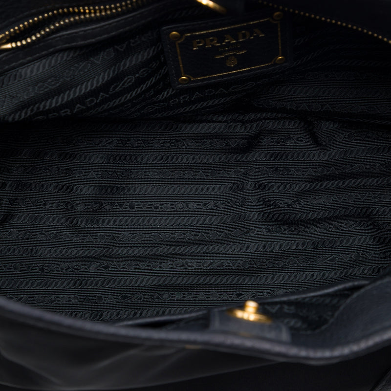 Vitello Daino Trimmed Tessuto Handbag - Image 4