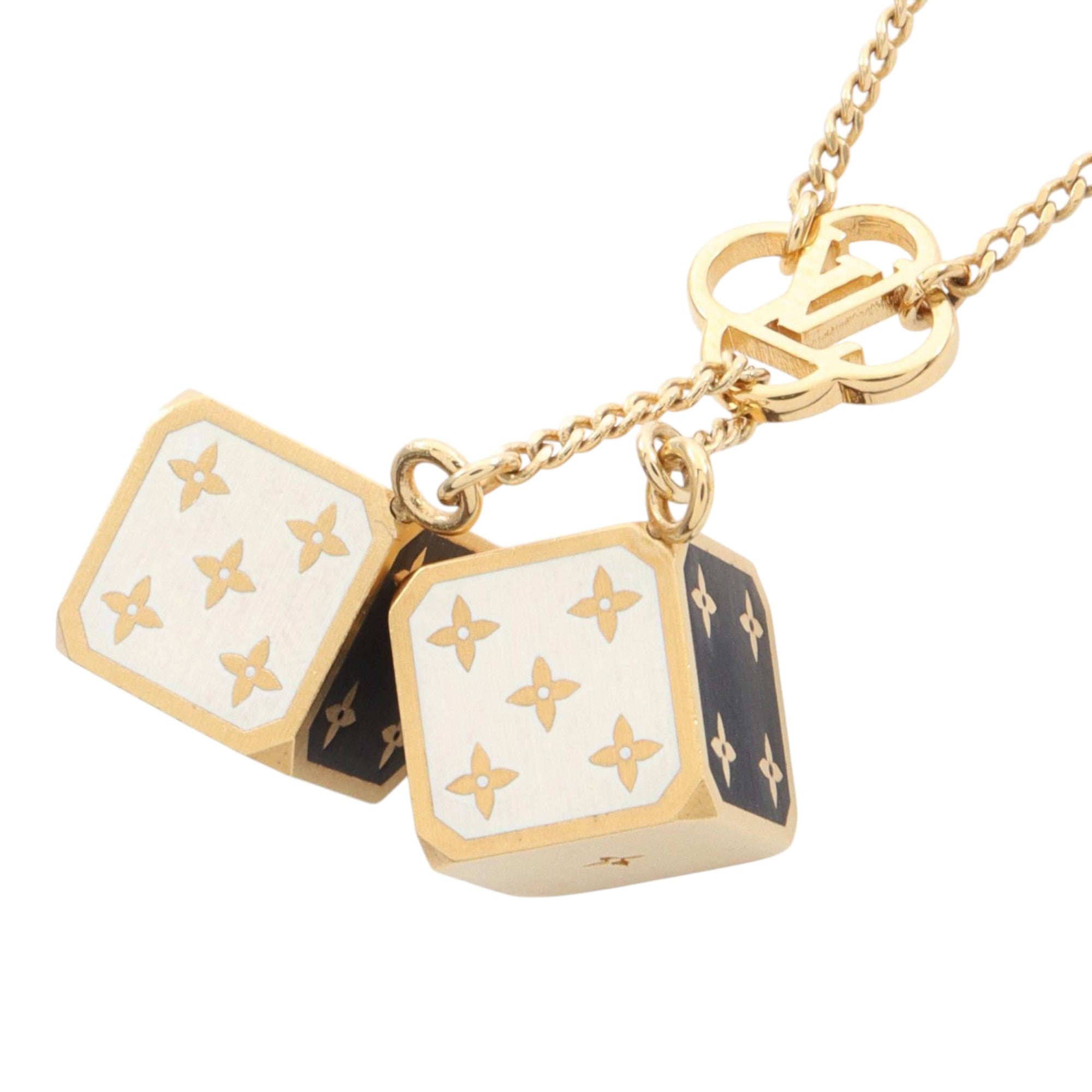 Gold Plated Game On Dice Pendant Necklace - Image 2